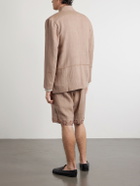 Kartik Research - Rabari Embroidered Linen Blazer - Brown