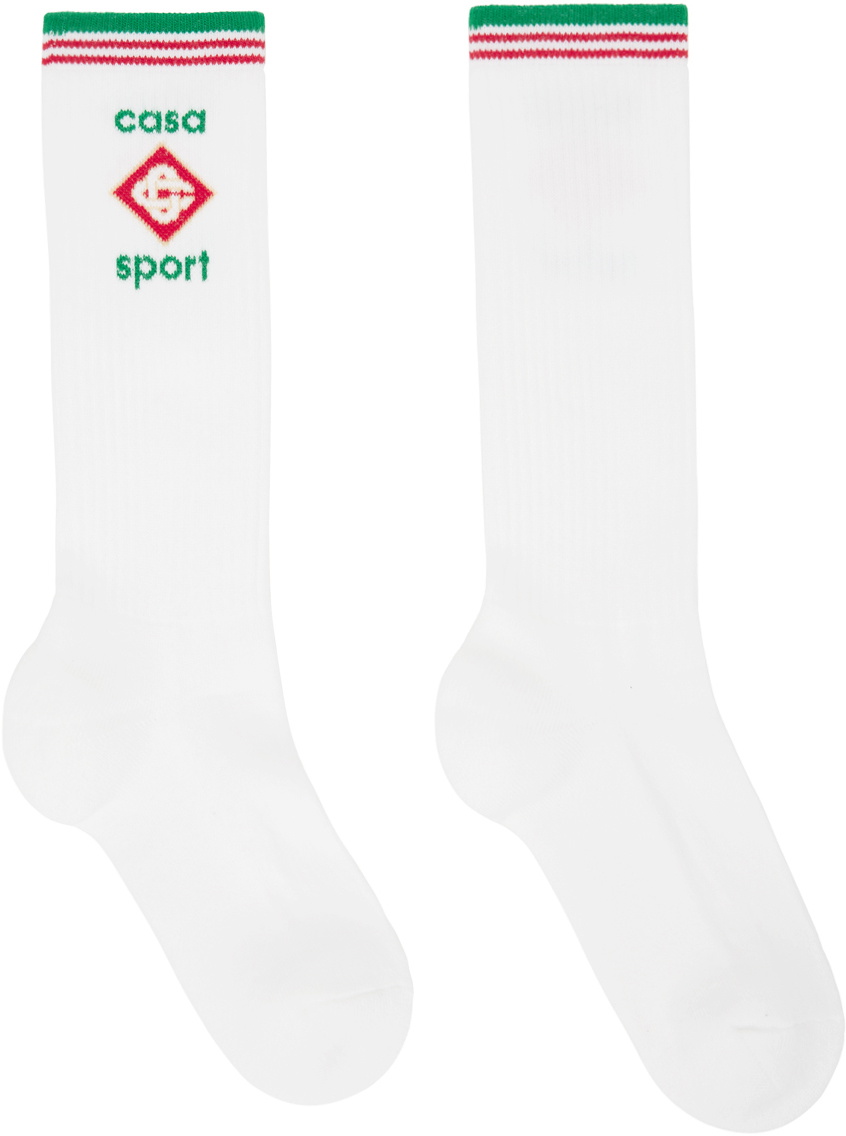 Casablanca White Casa Sport Logo Socks Casablanca