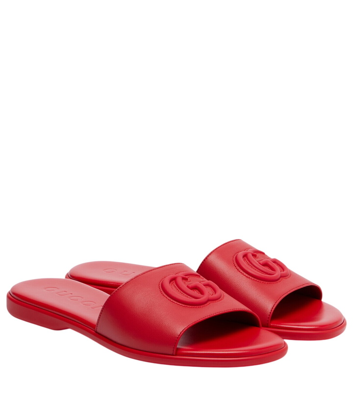 Photo: Gucci Double G leather slides