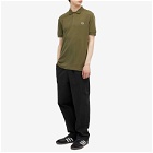 Fred Perry Men's Plain Polo Shirt in Uniform Green/Light Ice