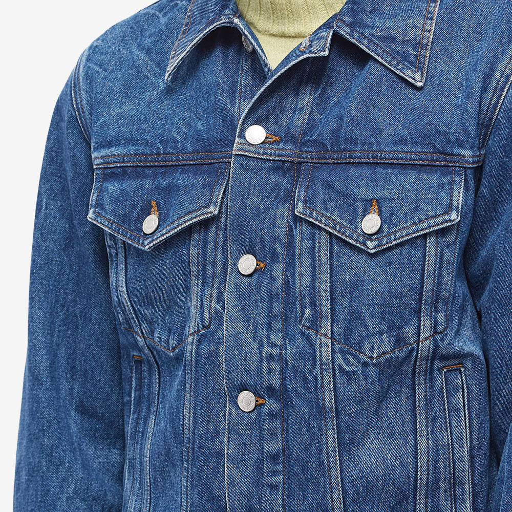 Dries Van Noten Men's Washed Denim Jacket in Blue Dries Van Dries Van Noten Men's Washed Denim Jacket in Blue Dries Van