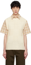 AFTER PRAY Off-White Damier Knit Vest