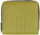 Rick Owens Green Zipped Wallet