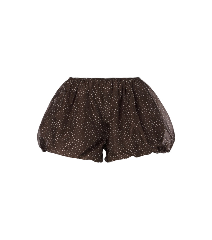 Photo: SIR Polka-dot silk organza shorts