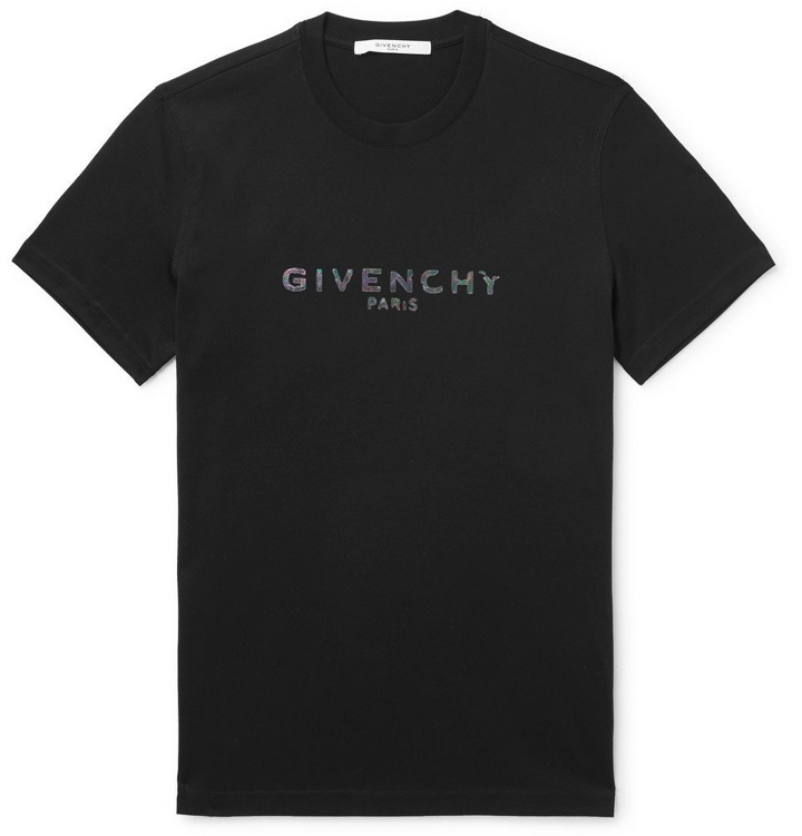 Photo: Givenchy - Slim-Fit Logo-Print Cotton-Jersey T-shirt - Black