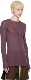 Rick Owens Purple Rib Sweater