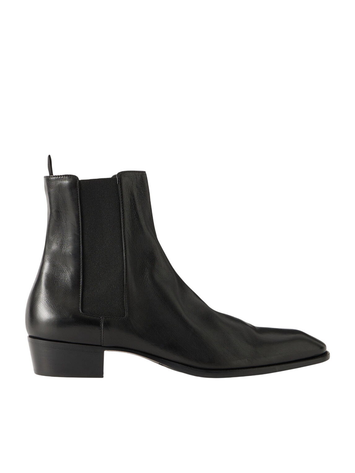 SAINT LAURENT - Wyatt 60 Leather Chelsea Boots - Black Saint Laurent