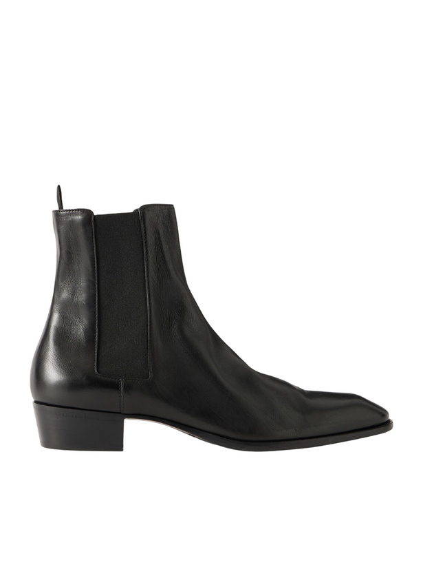 Photo: SAINT LAURENT - Stanton Leather Chelsea Boots - Black