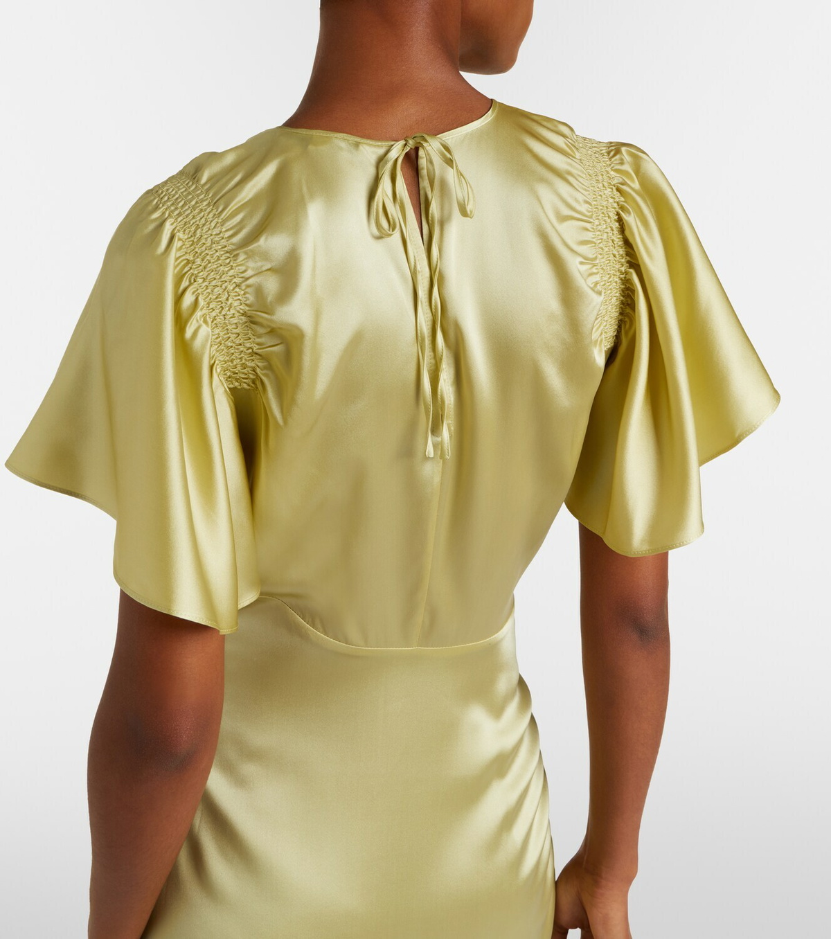 Veronica Beard Huntleigh ruched silk-blend satin gown