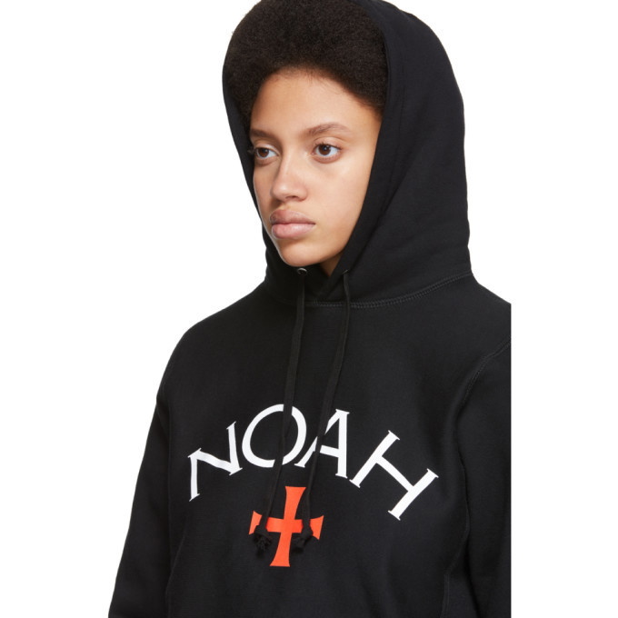 noah  NYC BLACK  logo hoodie