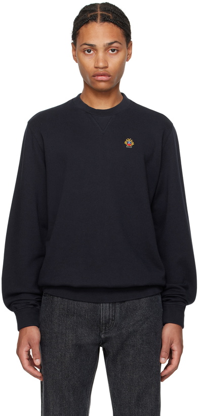 Photo: Bally Navy Adrien Brody Edition Embroidered-Logo Sweatshirt
