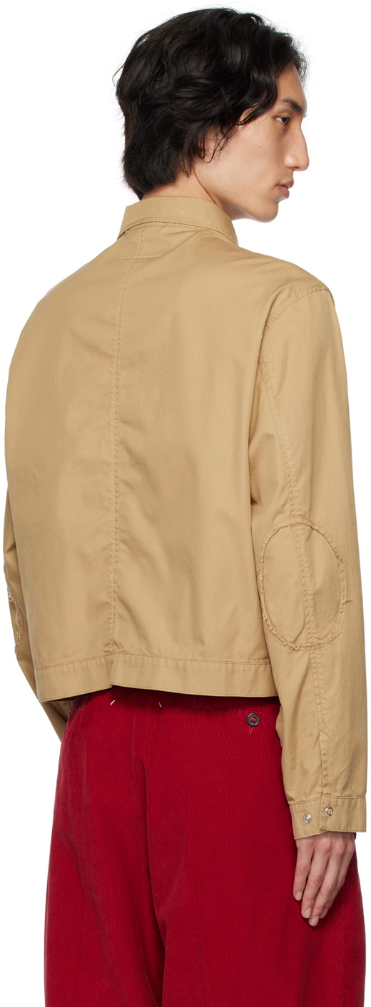 ジャケット MM6 MAISON MARGIELA Woman Jacket Beige S52AH0078S78537 113 Beige Zip Bomber Jacket by MM6 Maison Margiela on Sale
