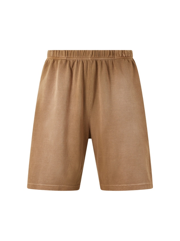 Photo: Les Tien - Straight-Leg Cotton-Piqué Drawstring Shorts - Brown