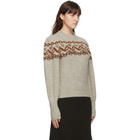 Chloe Beige Alpaca and Wool Fair Isle Sweater