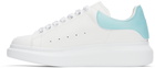 Alexander McQueen White & Blue Oversized Sneakers