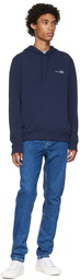 A.P.C. Navy Printed Hoodie