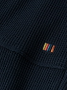 Paul Smith - Tapered Logo-Embroidered Waffle-Knit Cotton-Blend Sweatpants - Blue