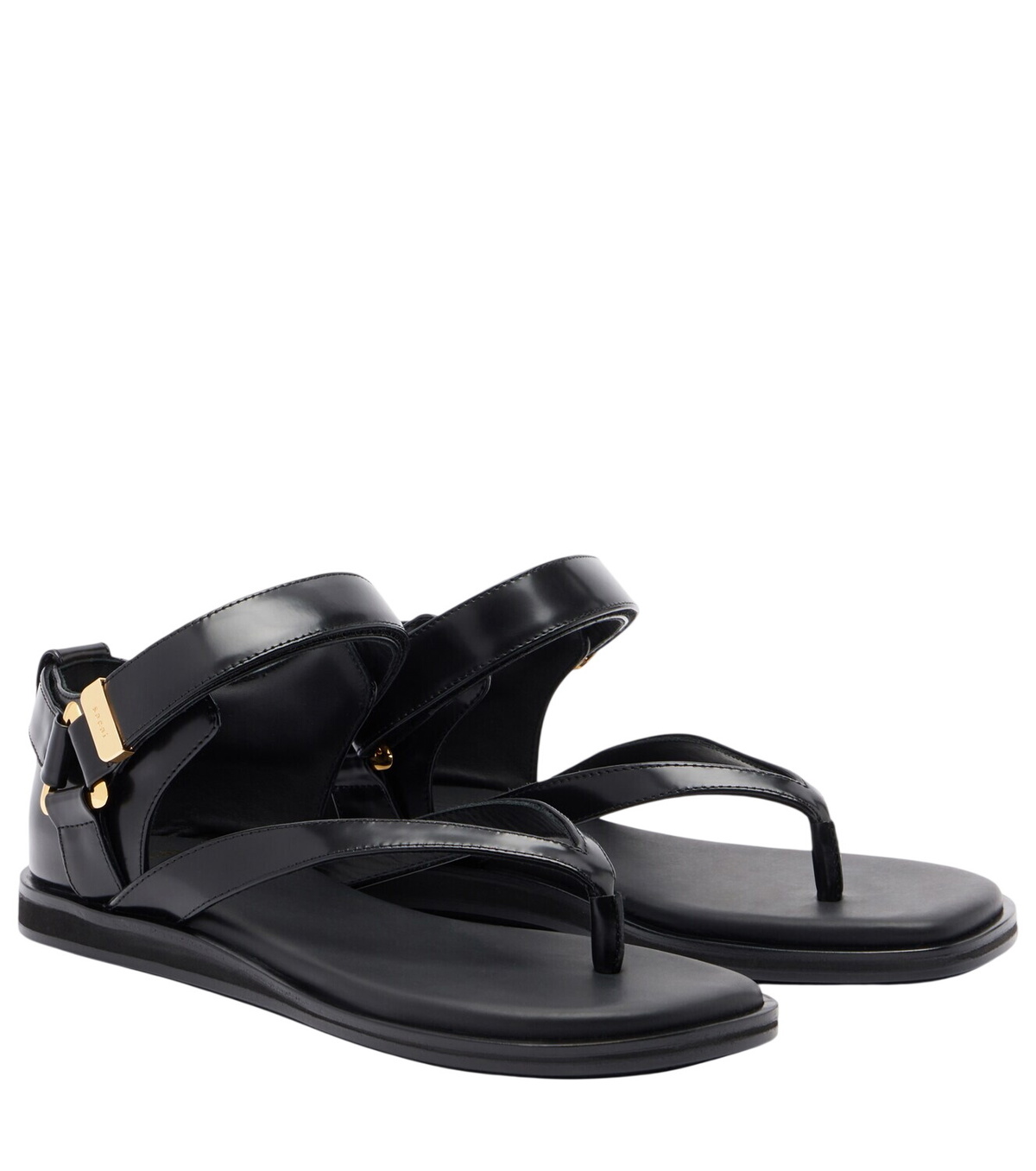 Sacai Buckled leather platform sandals Sacai