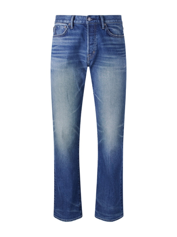 Photo: TOM FORD - Straight-Leg Selvedge Jeans - Blue