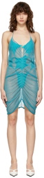 Rui Blue Sheer Halter Dress