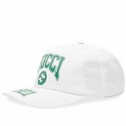 Gucci Men's College Baseball Cap in Ivory/Green