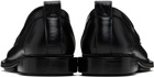 AMI Paris Black Leather Anatomical Toe Loafers