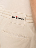 KITON - Cotton Blend Drawstring Trousers