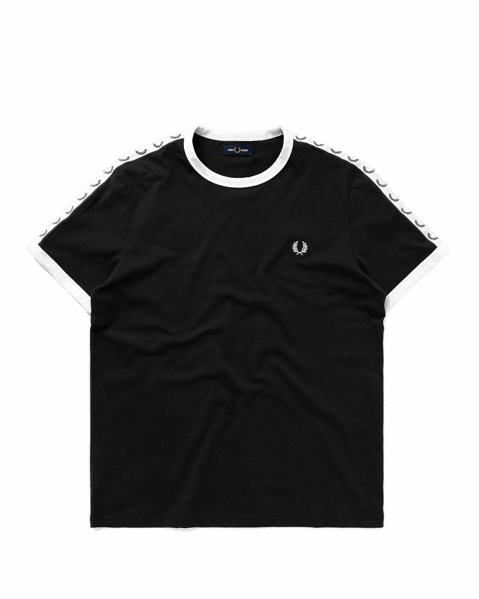 Photo: Fred Perry Taped Ringer T Shirt Black - Mens - Shortsleeves