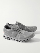 ON - Cloud 5 Rubber-Trimmed Mesh Sneakers - Gray