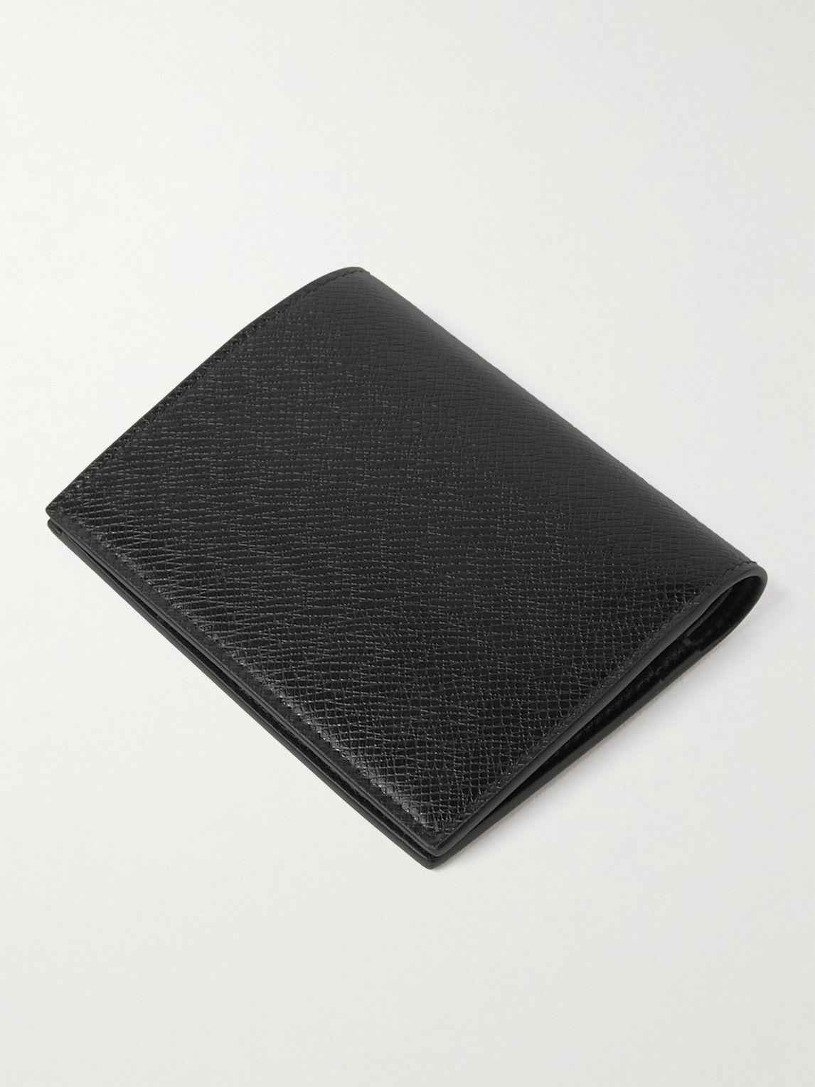 SAINT LAURENT - Cross-Grain Leather Bifold Wallet Saint Laurent