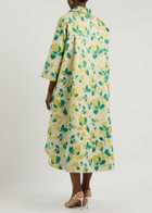Huishan Zhang Liliane Floral-jacquard Woven Coat Yellow