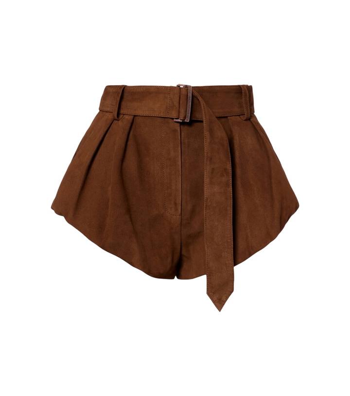 Photo: Magda Butrym Belted suede shorts
