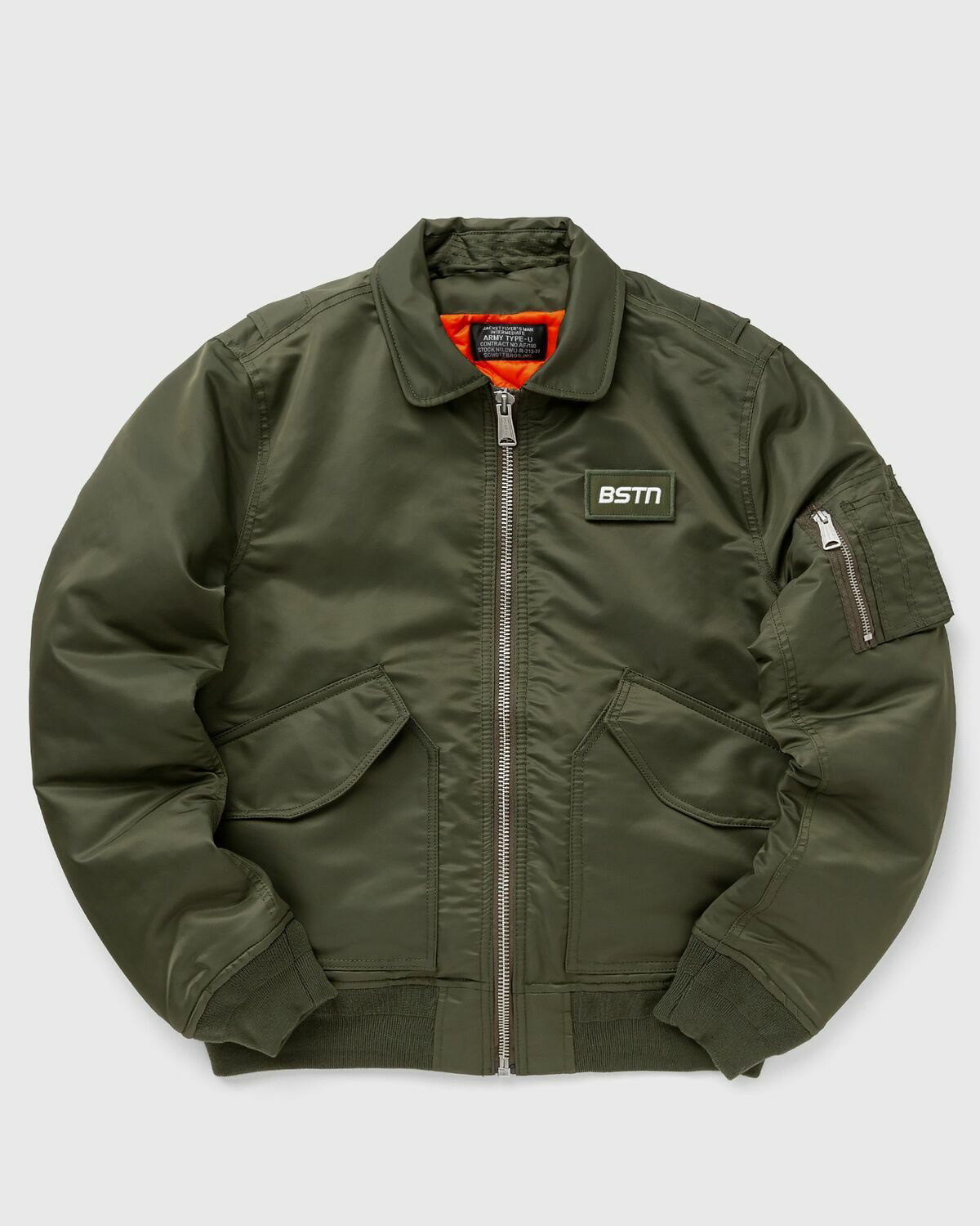 Schott Nyc X Bstn 210100 Rs Jacket Green Bomber Jackets Schott