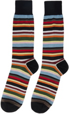 Paul Smith Three-Pack Multicolor Mixed Stripe & Check Socks