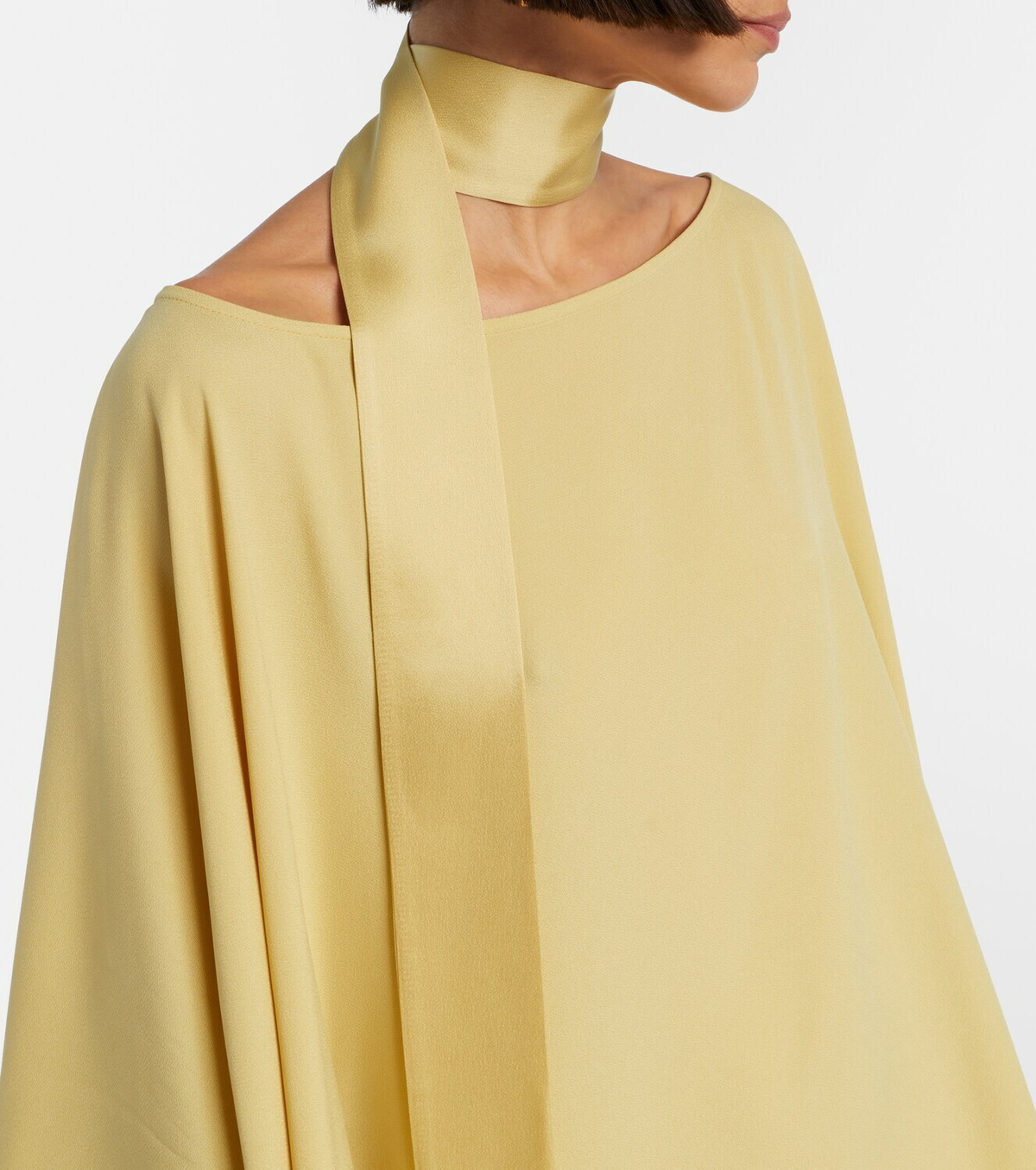 Taller Marmo Trebbia asymmetric crêpe cady kaftan