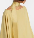 Taller Marmo Trebbia asymmetric crêpe cady kaftan