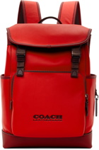 Coach 1941 Red League Flap Backpack