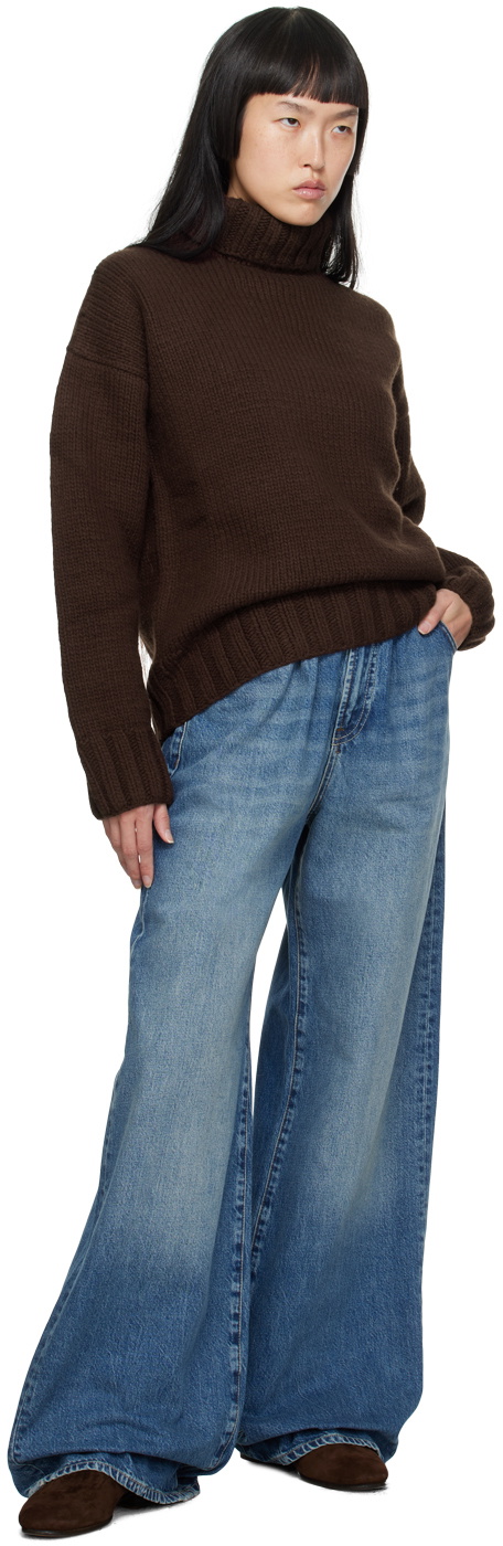 YMC Brown Bluto Wolf Turtleneck