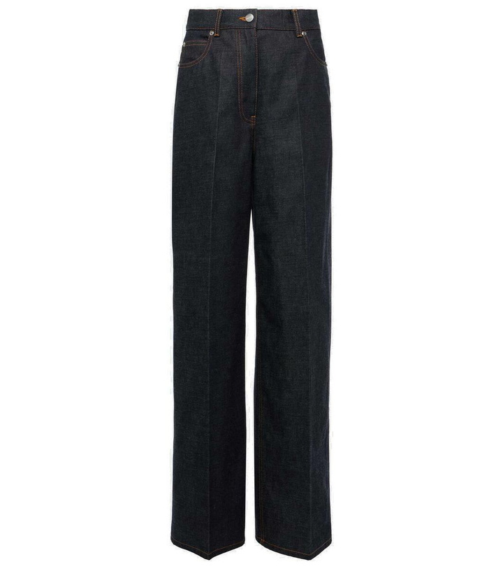 Photo: Ferragamo High-rise wide-leg jeans