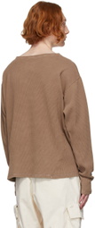 Greg Lauren Brown Waffle Sweatshirt