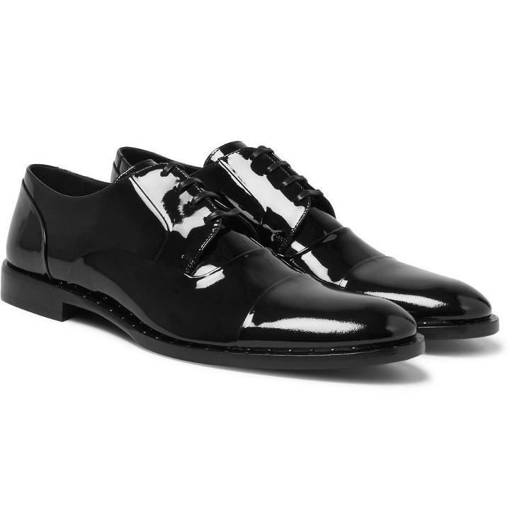 Photo: Dolce & Gabbana - Patent-Leather Derby Shoes - Men - Black