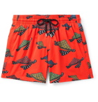 Vilebrequin - Moorise Mid-Length Printed Swim Shorts - Orange