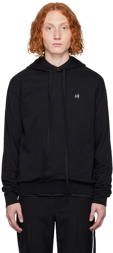 Photo: Ann Demeulemeester Black Embroidered Hoodie