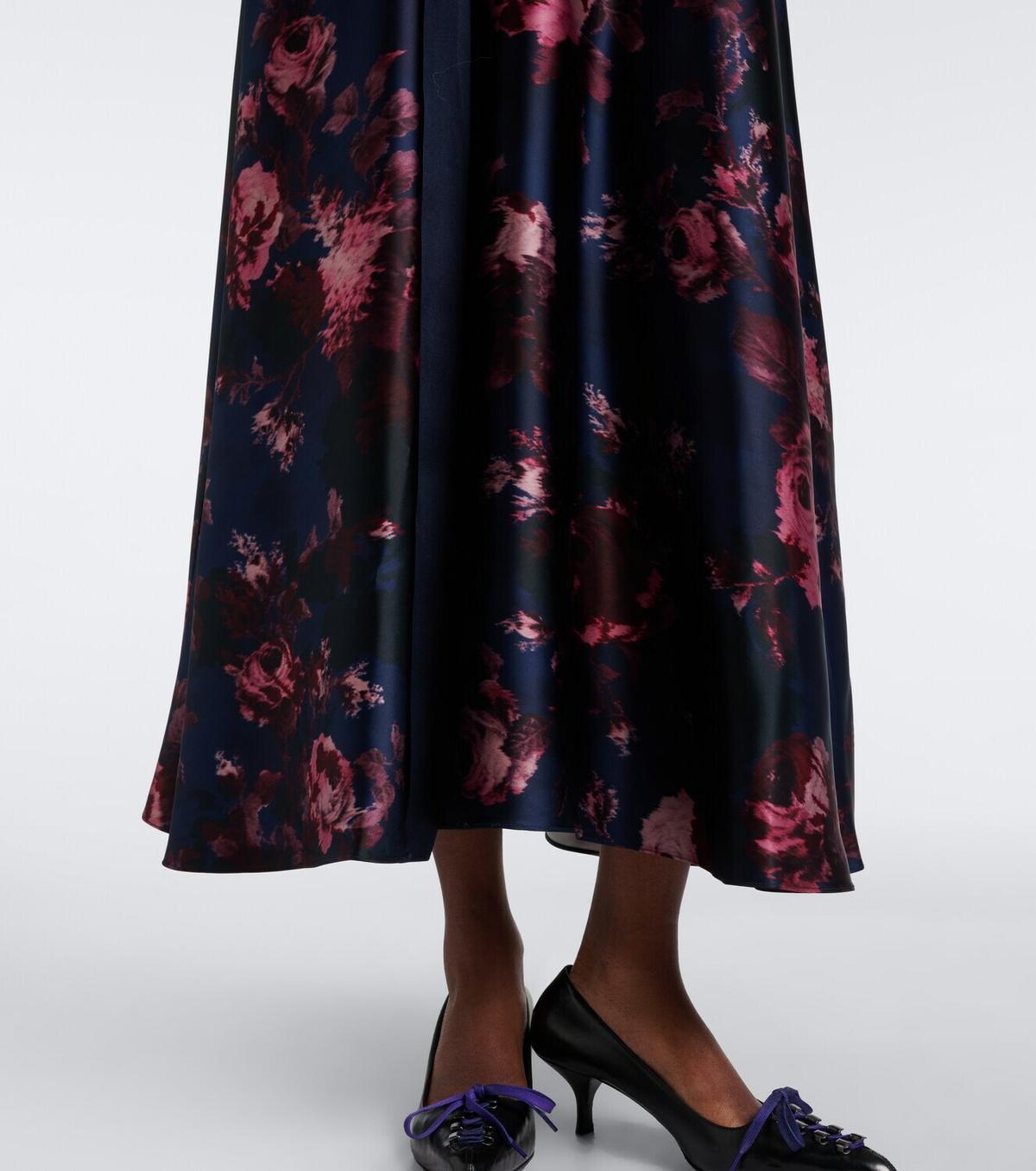 Erdem Belted floral bustier dress