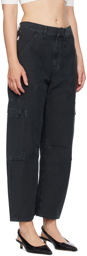 Citizens of Humanity Black Marcelle Low Slung Easy Cargo Pants