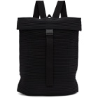Homme Plisse Issey Miyake Black Pleats Flat Backpack