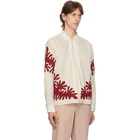 Bode White Cut-Out Applique Shirt