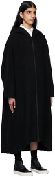 Regulation Yohji Yamamoto Black Hooded Long Coat