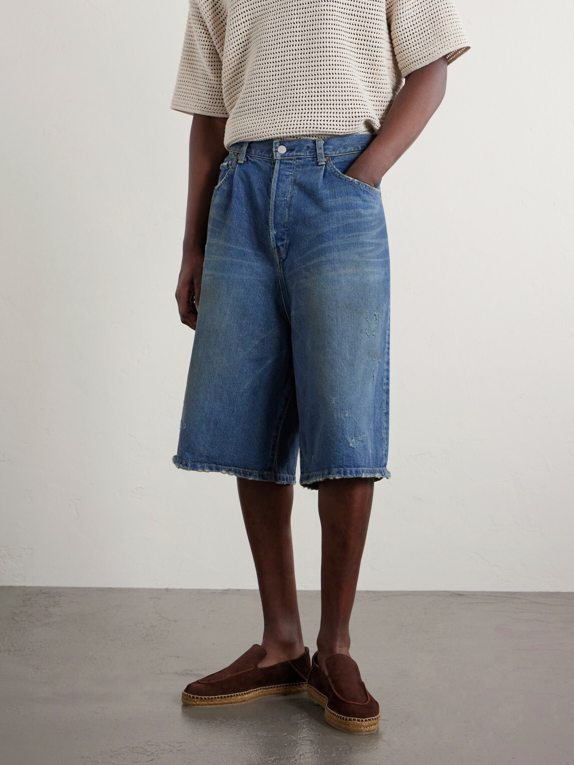 ssstein - Straight-Leg Denim Shorts - Blue
