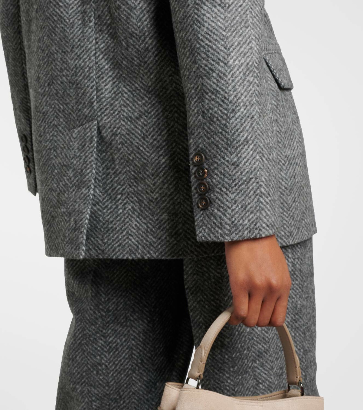 Brunello Cucinelli Chevron wool-blend blazer